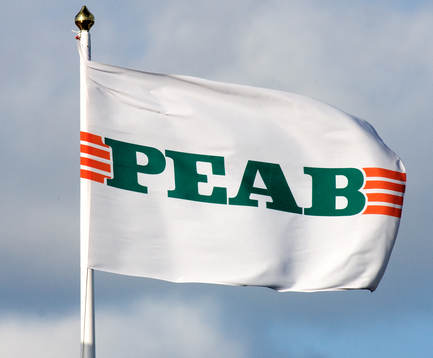 Flagga, reklam, PEAB