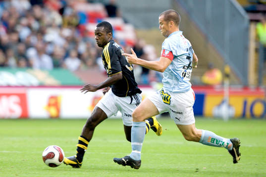 Dulee Johnson, AIK, och Daniel Andersson, Malmö