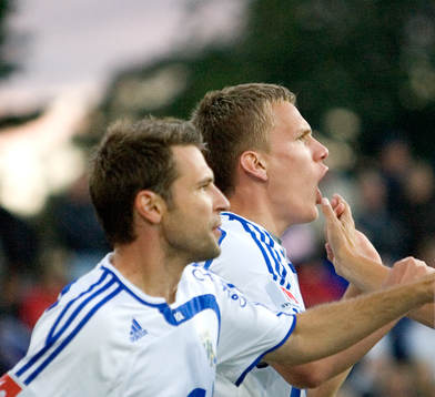 0-1, Pontus Wernbloom, som jublar ikapp med lagkamraterna