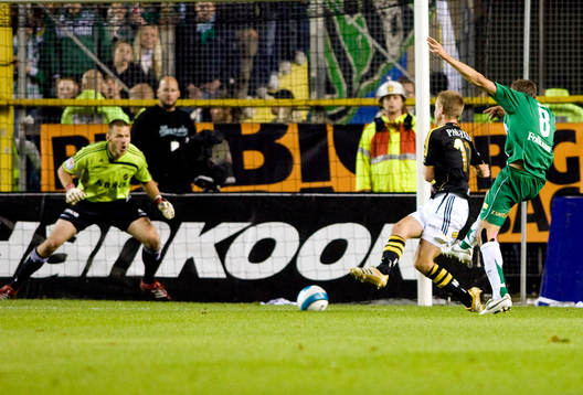 Daniel Örlund, målvakt, AIK. Skott