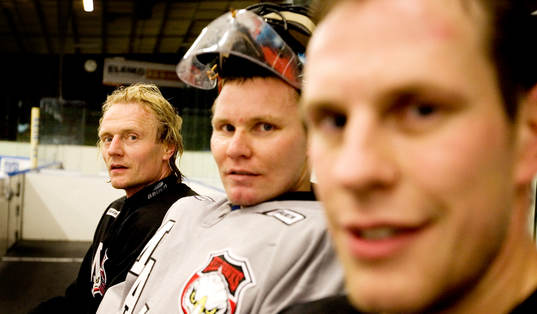 Malmö Redhawks nya finska spelare: från vänster: Mikko