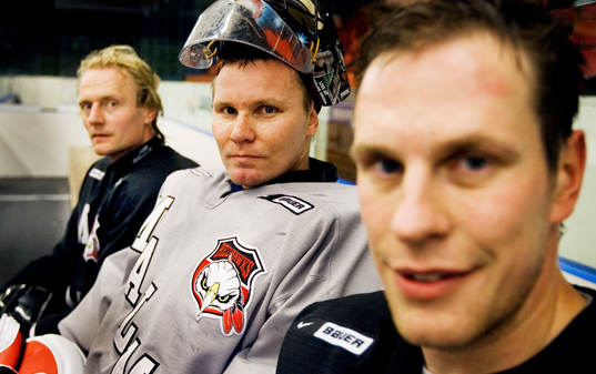 Malmö Redhawks nya finska spelare: från vänster: Mikko