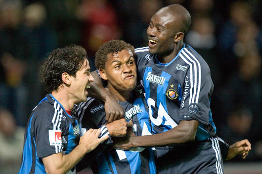 Thiago Quirino och Jones Kusi Asare, Djurgården. Glädje.