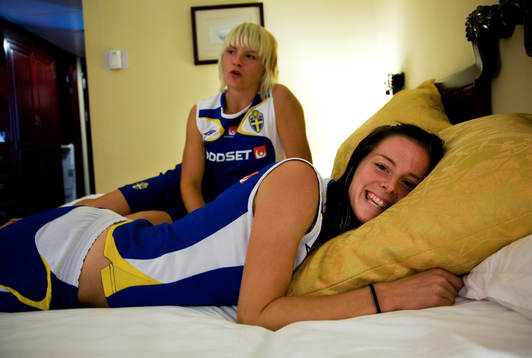 Nilla Fischer och Lotta Schelin