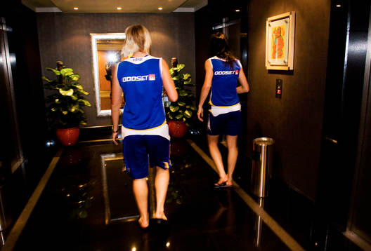 Nilla Fischer och Lotta Schelin