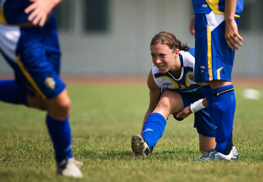 Hanna Ljungberg känning i höger baksida lår