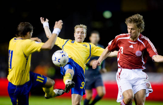 Johan Elmander, Christian Wilhelmsson och Martin Laursen