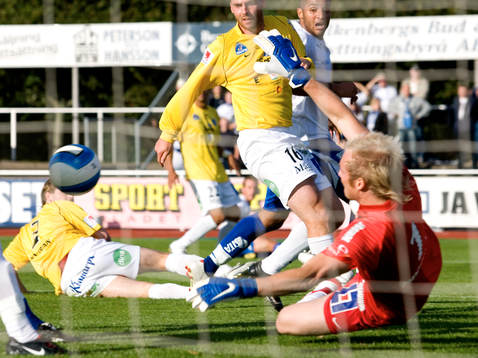 Patrik Lundgren och Rasmus Rydén, målvakt, Falkenberg