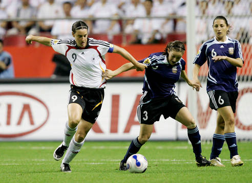 Birgit Prinz och Valeria Cotelo