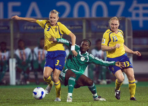 Stina Segerström, Frida Östberg och Ifeanyi Chiejine