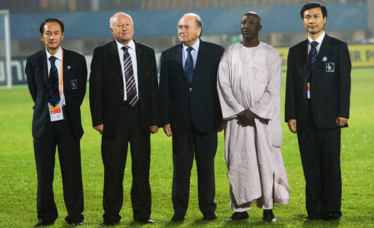 Lars-Åke Lagrell, Ordförande SvFF och Sepp Blatter,
