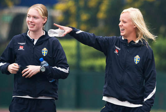 Caroline Seger och Hedvig Lindahl, målvakt