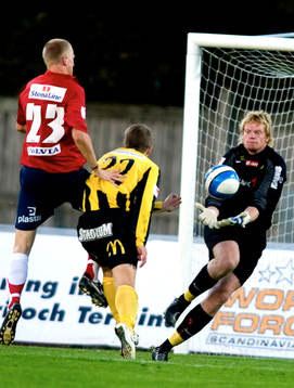 Chrisoffer Källqvist, målvakt, Häcken och Ken Fagerberg