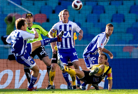 Tobias Hysen, Göteborg, rensar undan bollen, Anders