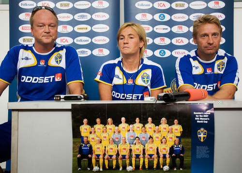 Thomas Dennerby, förbundskapten, Lilie Persson, ass.