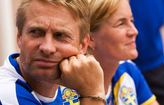 Thomas Dennerby, förbundskapten och Lilie Persson, ass.