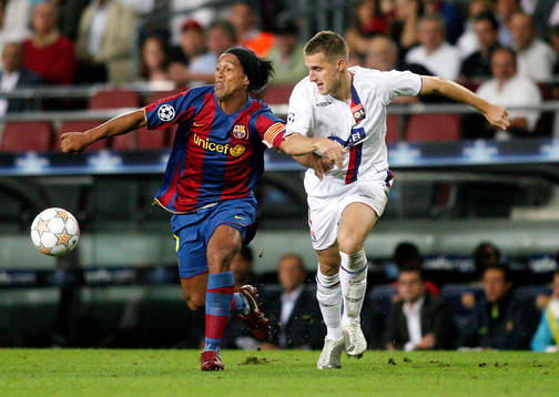 Ronaldinho, Barcelona och Francois Clerc, Lyon