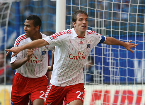 Rafael van der Vaart. jubel, Hamburg