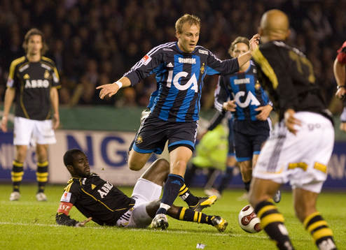 Dulee Johnson, AIK, och Daniel Sjölund, Djurgården