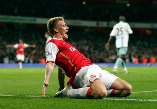 Nicklas Bendtner, Arsenal, jubel