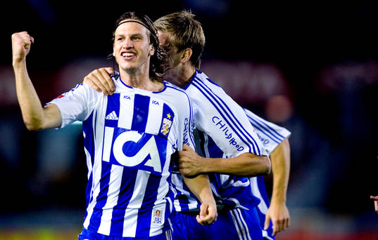 Gustav Svensson, Göteborg, gjorde mål och jublade men det