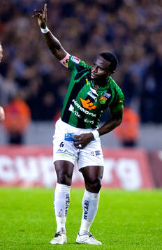 Ipke Ekong, GAIS, sträckte ljumsken och signalerar för
