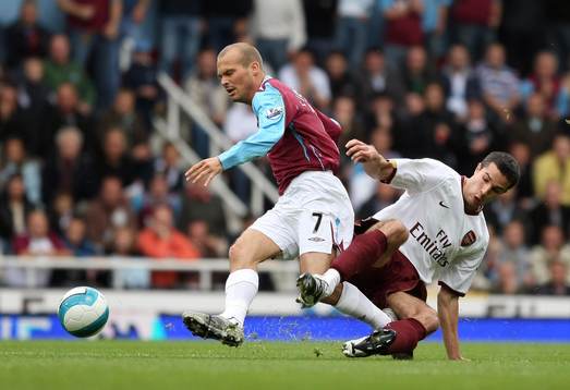 Fredrik Ljungberg, West Ham och Robin Van Persie, Arsenal