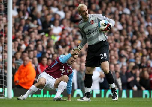 Fredrik Ljungberg, West Ham och Manuel Almunia, Arsenal