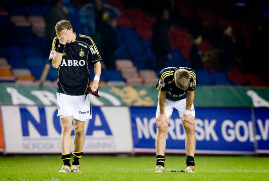Depp i AIK. Kenny Pavey och Daniel Arnefjord, AIK