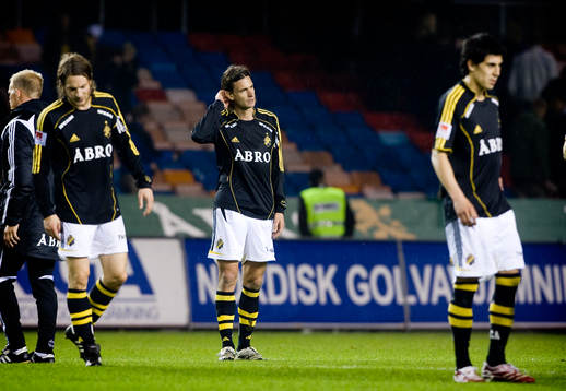 Depp i AIK. Mats Rubarth,  Ivan Obolo och Pablo Monsalvo