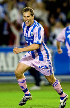 Tobias Hysén, jubel. Rosa bandet