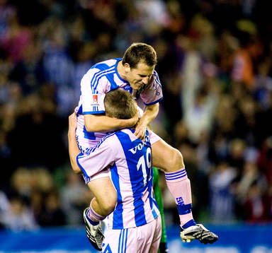 Tobias Hysén, jubel. Rosa bandet