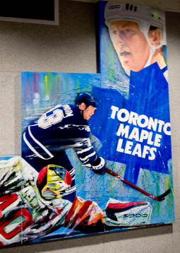 målning med Mats Sundin, som hänger i Air Canada Center