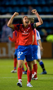 Henrik Larsson, Helsingborg. Jubel. Glädje