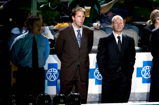 Ulf Dahlen, assisterande tränare, Dallas Stars, står i