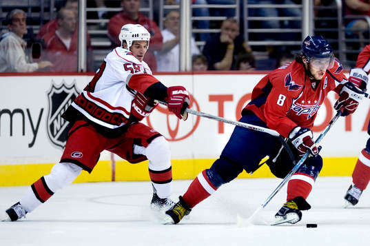 Chad LaRose, Carolina, hakar Alex Ovechkin, Washington