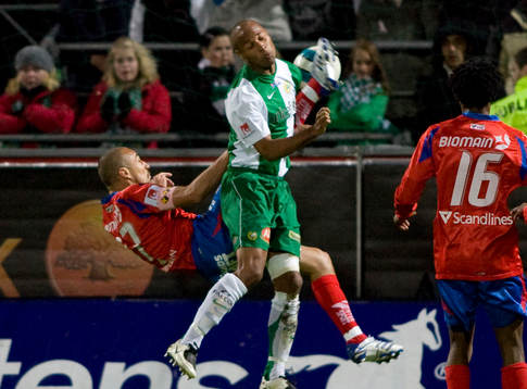 Henrik Larsson, Helsingborg, och Christian Traoré, Hammarby
