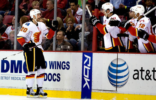 Kristian Huselius, Calgary Flames, jubel