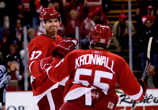 Mikael Samuelsson, Niklas Kronwall, Detroit, jubel