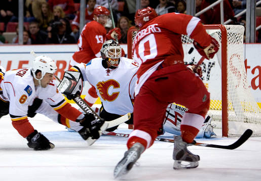 Henrik Zetterberg, Detroit, gör mål på en chanslös