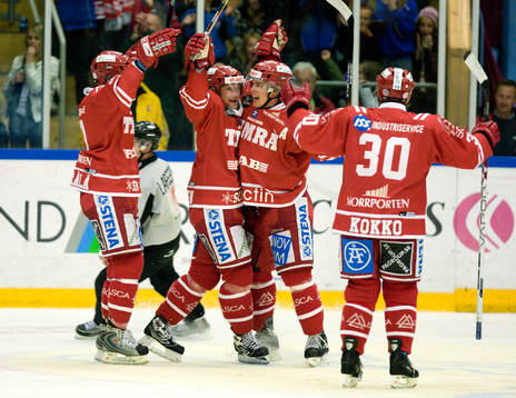Timo Pärssinen, Timrå avgör med sitt 3-2mål, jubel