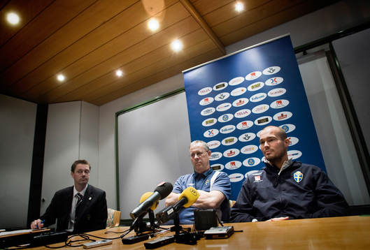 Thomas Saleteg, Presschef. Lars Lagerbäck, Förbundskapten