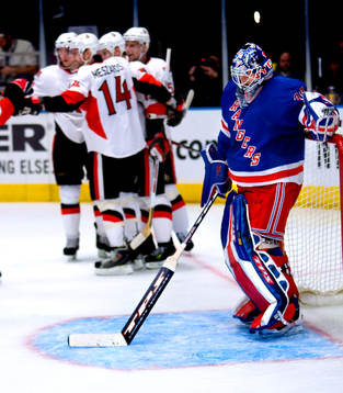 Henrik Lundqvist, målvakt, New York Rangers, depp