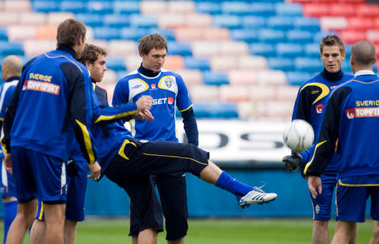 Johan Elmander, Kim Källström och Markus Rosenberg