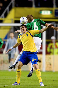 Johan Elmander, Sverige och David Healy, Nordirland