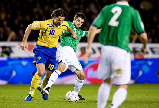 Zlatan Ibrahimovic, Sverige och Aaron Hughes, Nordirland