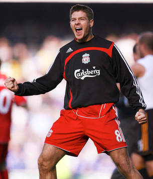 Steven Gerrard, jubel