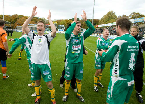 Mathias Gravem och David Leinar, jubel