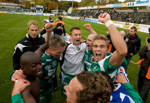 Ljungskile är klara för Allsvenskan, jubel, glädje