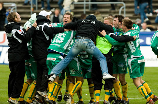 Ljungskile är klara för Allsvenskan, jubel, glädje